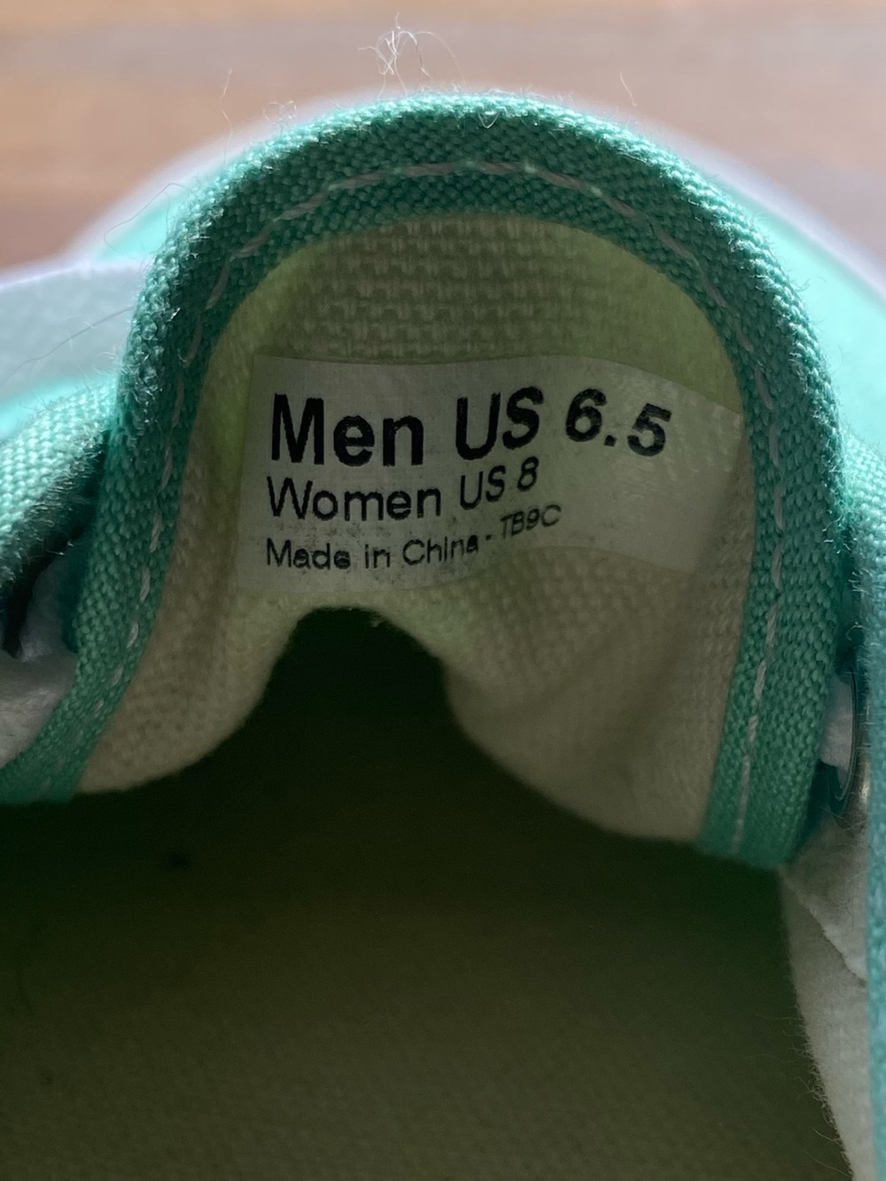 Vans Classic Low-Top Sneakers in Mint Green with White Trim - Picture 6 of 6